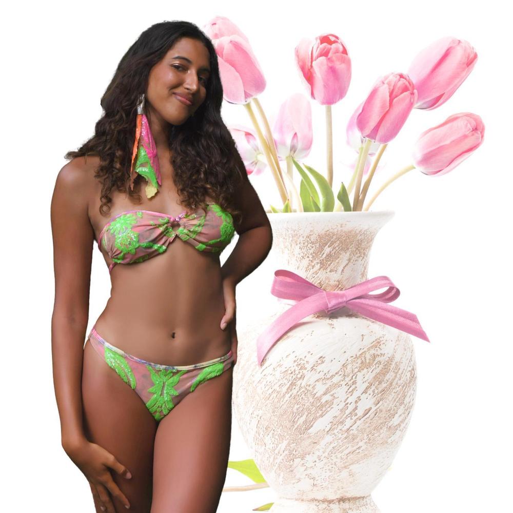 NEW GYV ME BODY tahiti bra top in lime